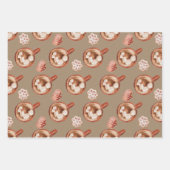 Rustikale Kraft heiße Kakao und Kekse Geschenkpapier Set (Vorderseite)