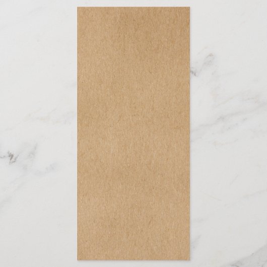 Rustikale Kraft Herbst-Blütenhochzeit Menükarte (Rückseite)