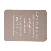 Rustikale Kraft-Hochzeit rettet das Datum Magnet (Horizontal)