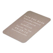 Rustikale Kraft-Hochzeit rettet das Datum Magnet (Linke Seite)