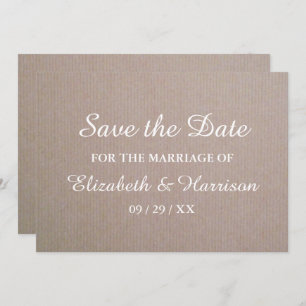 Rustikale Kraft-Hochzeit rettet das Datum Save The Date