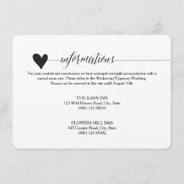 Rustikale Kraft Hochzeitsabdeckung, Herzkalligrafi Begleitkarte