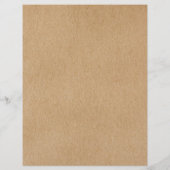 Rustikale Kraft-Hochzeitsplan-Zeitplan (Rückseite)