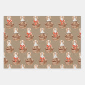 Rustikale Kraft Hunde in einem Korbgeflecht Geschenkpapier Set (Vorderseite 2)