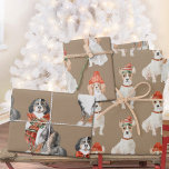 Rustikale Kraft-Hunde zu Weihnachten gekleidet Geschenkpapier Set<br><div class="desc">Ein Kraft-farbenes Weihnachtspapier mit Aquarellhunden,  Jack Russel,  Bernese & Cavaliers gekleidet für die Ferien.</div>