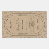 Rustikale Kraft-Hütte Rechteckiger Aufkleber (Vorderseite)