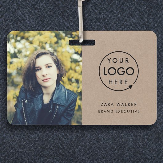Rustikale Kraft-ID-Karte | Moderne Logos Foto Mita Ausweis