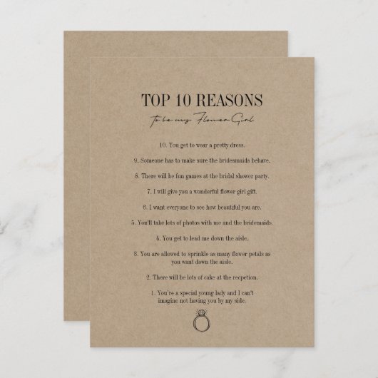 Rustikale Kraft ist meine BlumenGirl-Karte (Vorne/Hinten)