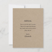 Rustikale Kraft ist meine Bridesmaid-Karte (Rückseite)