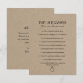 Rustikale Kraft ist meine Bridesmaid-Karte (Vorne/Hinten)