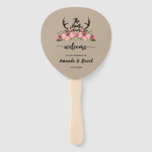 Rustikale Kraft-Jagd ist über den Händefan Fächer (Vorderseite)