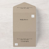 Rustikale Kraft-Jagd ist über Hochzeit All In One Einladung (Außenbereich)