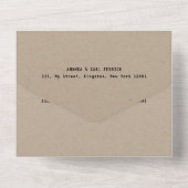 Rustikale Kraft-Jagd ist über Hochzeit All In One Einladung (Rückseite)