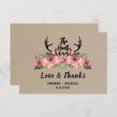 Rustikale Kraft-Jagd ist über Hochzeit Danke (Vorne/Hinten)