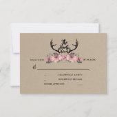 Rustikale Kraft-Jagd ist über Hochzeit RSVP (Vorderseite)