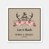 Rustikale Kraft-Jagd ist über Hochzeit Serviette (Vorderseite)