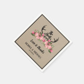 Rustikale Kraft-Jagd ist über Hochzeit Serviette (Ecke)