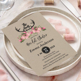 Rustikale Kraft-Jagd über Brautparty Einladung