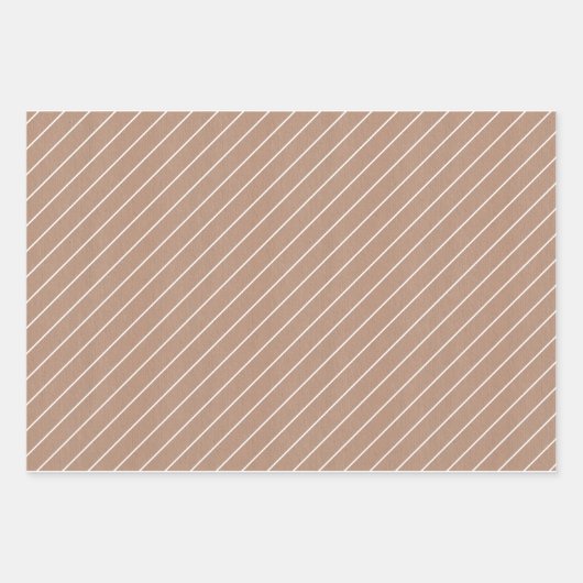 Rustikale Kraft-Kiefernzapfen, Schneeflocken und S Geschenkpapier Set (Vorderseite 3)