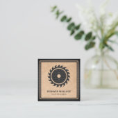 Rustikale Kraft-Kreissäge Handyman Carpenter Quadratische Visitenkarte (Stehend Vorderseite)