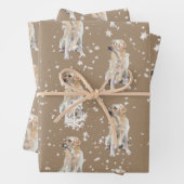 Rustikale Kraft Labrador Retriever Fallsnow Geschenkpapier Set (Beispiel)