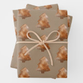 Rustikale Kraft-Lebkuchen-Bäume Geschenkpapier Set (Beispiel)