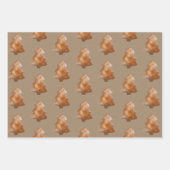 Rustikale Kraft-Lebkuchen-Bäume Geschenkpapier Set (Vorderseite)