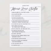 Rustikale Kraft Liebe Zitate Brautparty Game Begleitkarte (Vorderseite)