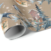 Rustikale Kraft Lila Martins Holiday Gift Geschenkpapier (Rolleneckpunkt)