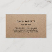 Rustikale Kraft-Logos für Gartenlandschaften Visitenkarte (Rückseite)