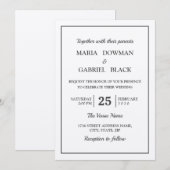 Rustikale Kraft Minimal Moderne Hochzeit Einladung (Vorne/Hinten)