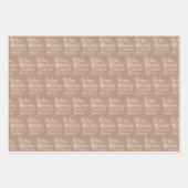 Rustikale Kraft mit weißen Designs Geschenkpapier Set (Vorderseite 2)