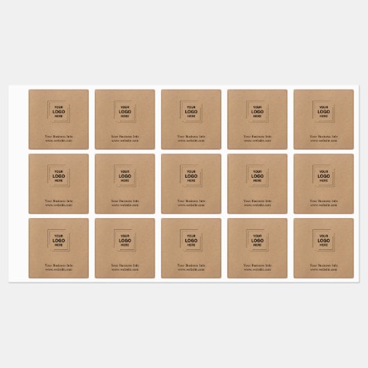 Rustikale Kraft moderne Geschäftsetikettendesign Etiketten (Blatt)