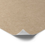 Rustikale Kraft Moderne Schrift Brautparty Willkom Poster (Ecke)