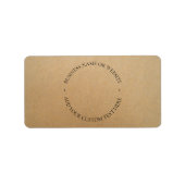 Rustikale Kraft Moderne, stilvoll Beruflich Adressaufkleber (Vorne)