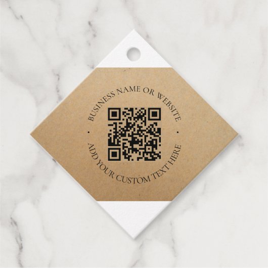 Rustikale Kraft Moderne, stilvoll Beruflich Geschenkanhänger (Vorderseite)