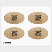 Rustikale Kraft Moderne, stilvoll Beruflich Ovaler Aufkleber (Blatt)