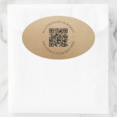 Rustikale Kraft Moderne, stilvoll Beruflich Ovaler Aufkleber (Tasche)