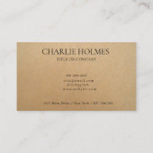 Rustikale Kraft Moderne, stilvoll Beruflich Visitenkarte (Rückseite)