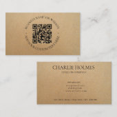 Rustikale Kraft Moderne, stilvoll Beruflich Visitenkarte (Vorne/Hinten)