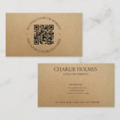 Rustikale Kraft Moderne, stilvoll Beruflich Visitenkarte (Vorne/Hinten)