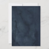 Rustikale Kraft Navy Blush Florale Hochzeit Einladung (Rückseite)
