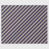 Rustikale Kraft Navy Wide Strip Holiday Geschenkpapier (Flach)