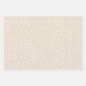 Rustikale Kraft neutrale Beige Elfenbeinküste Mode Geschenkpapier Set (Vorderseite 3)