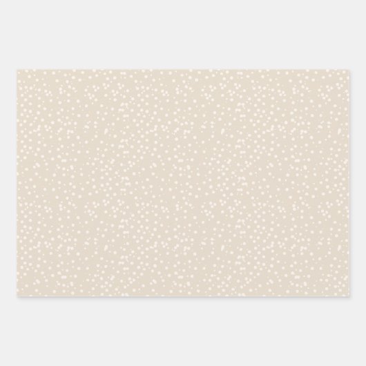 Rustikale Kraft neutrale Beige Elfenbeinküste Mode Geschenkpapier Set (Vorderseite 3)