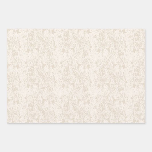 Rustikale Kraft neutrale Beige Elfenbeinküste Mode Geschenkpapier Set (Vorderseite 2)