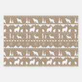 Rustikale Kraft Nordic Sweater White Winter Animal Geschenkpapier Set (Vorderseite)
