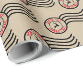 Rustikale Kraft-Nordpol-Lieferstempel Geschenkpapier (Rolleneckpunkt)