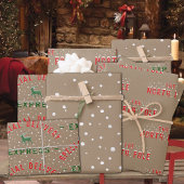 Rustikale Kraft Nordpol Sonderzustellung Name Geschenkpapier Set