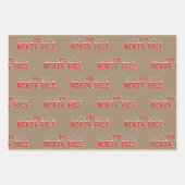 Rustikale Kraft Nordpol Sonderzustellung Name Geschenkpapier Set (Vorderseite)